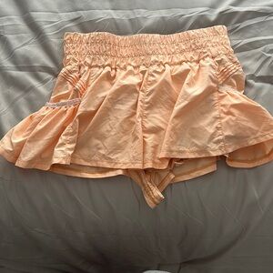 Free People Movement Orange Get Your Flirt On Shorts